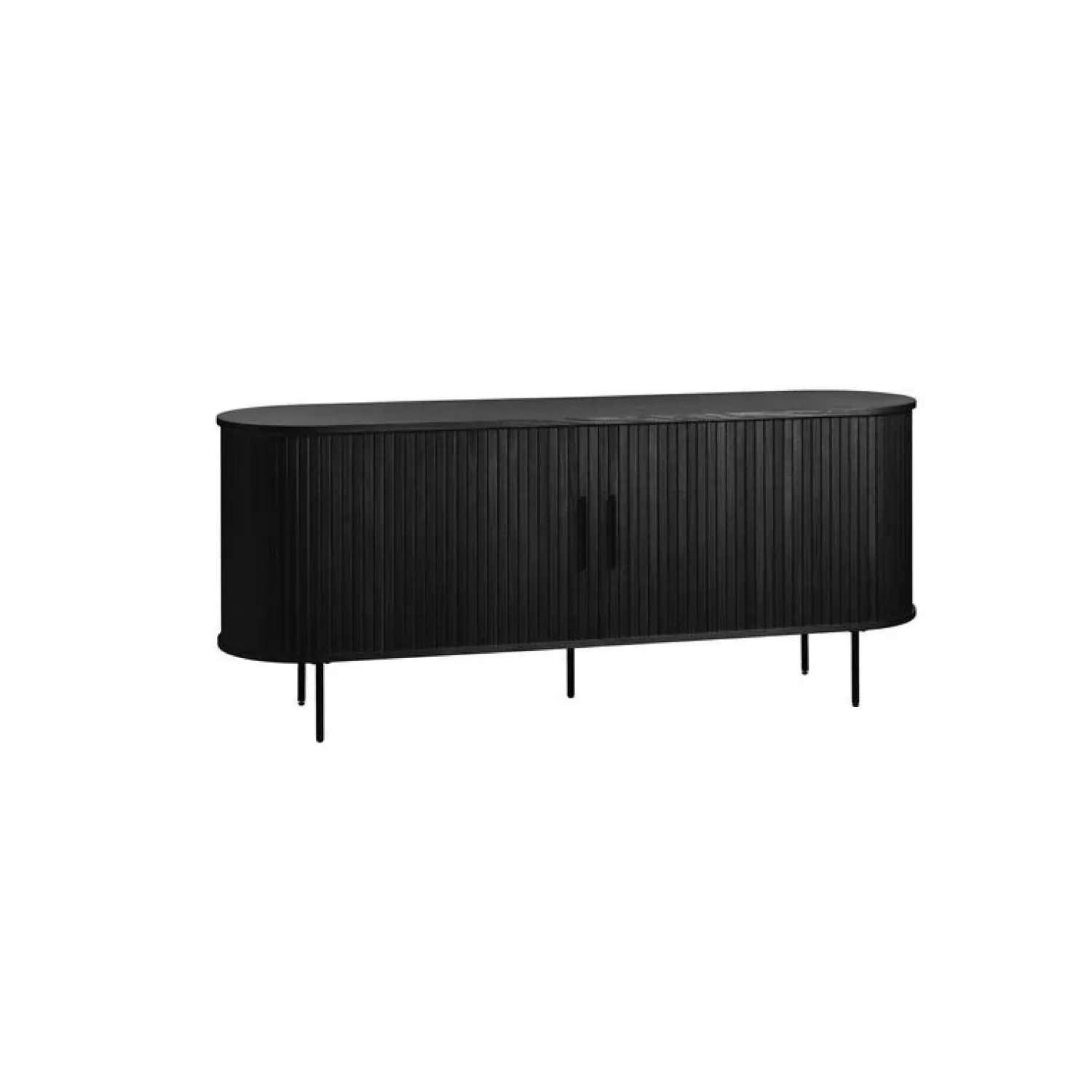 LykkeHome Dressoirs|Industriele Kasten|Nita Dressoir Zwart 180cm