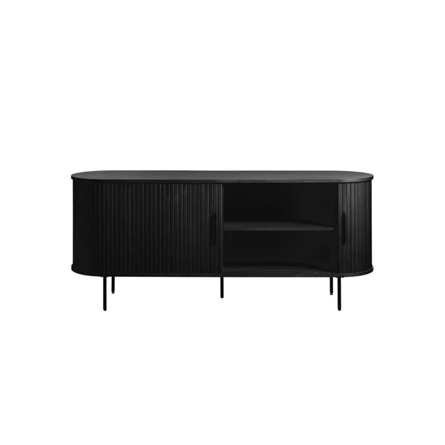 LykkeHome Dressoirs|Industriele Kasten|Nita Dressoir Zwart 180cm