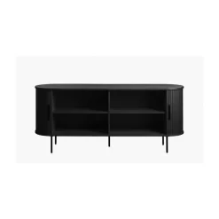 LykkeHome Dressoirs|Industriele Kasten|Nita Dressoir Zwart 180cm