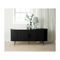 LykkeHome Dressoirs|Industriele Kasten|Nita Dressoir Zwart 180cm