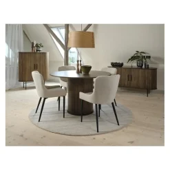 LykkeHome Eettafels|Nita eettafel donkerbruin 120cm