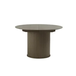 LykkeHome Eettafels|Nita Eettafel rond uitschuifbaar Donkerbruin 120-167 cm