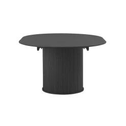 LykkeHome Eettafels|Nita Eettafel rond uitschuifbaar Zwart 120-167 cm