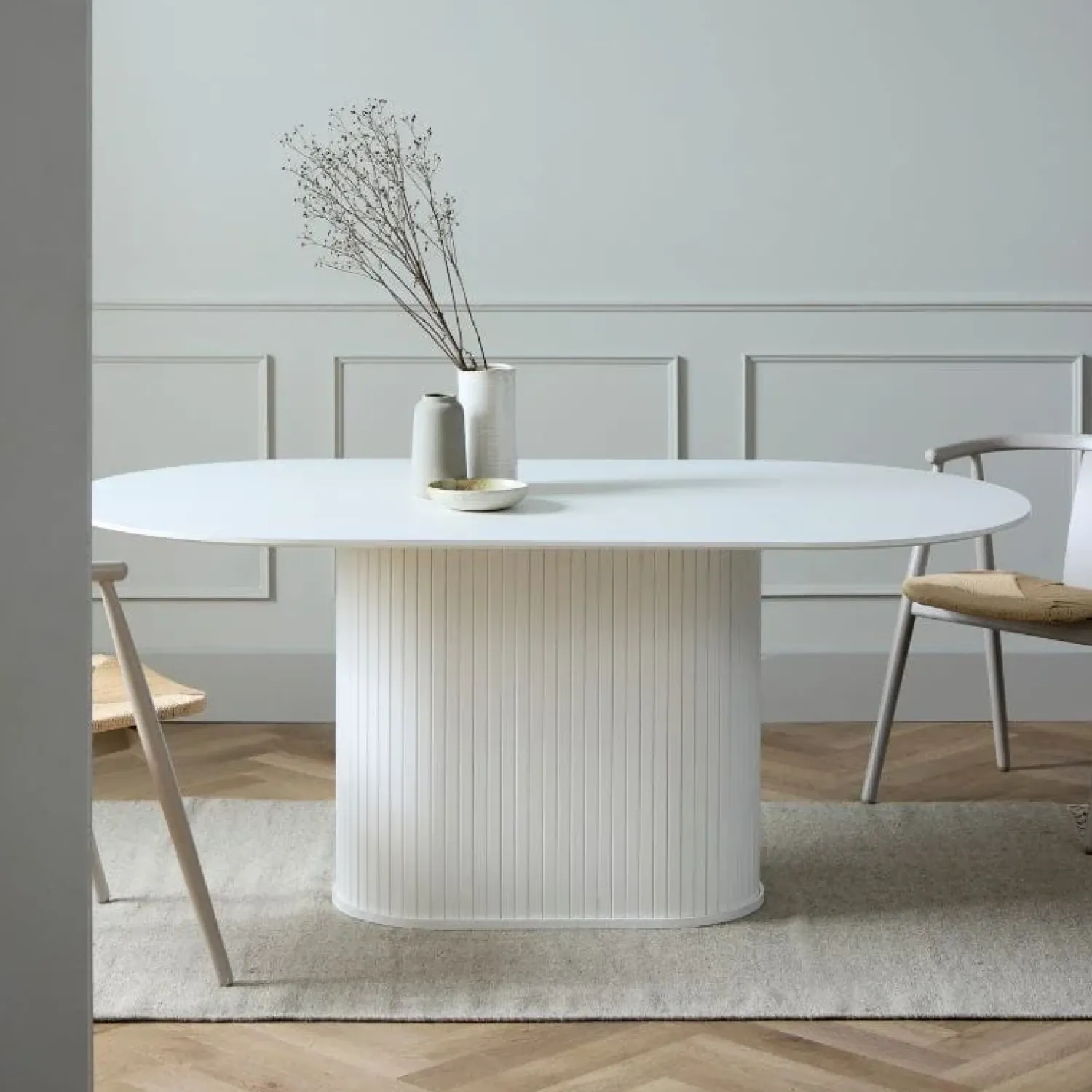 LykkeHome Eettafels|Nita Eettafel Wit ovaal 180cm