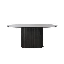 LykkeHome Eettafels|Nita Eettafel zwart ovaal 180cm