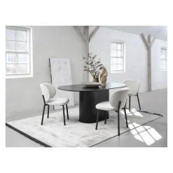 LykkeHome Eettafels|Nita Eettafel zwart ovaal 180cm
