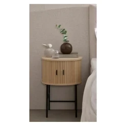LykkeHome Nachtkastjes|Industriele Kasten|Nita Nachtkastje Naturel 50cm