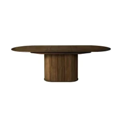 LykkeHome Eettafels|Nita ovale uitschuifbare eettafel donkerbruin 180-230cm