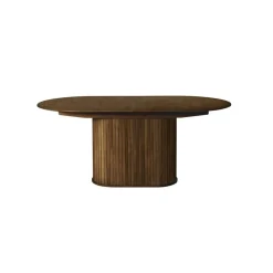 LykkeHome Eettafels|Nita ovale uitschuifbare eettafel donkerbruin 180-230cm