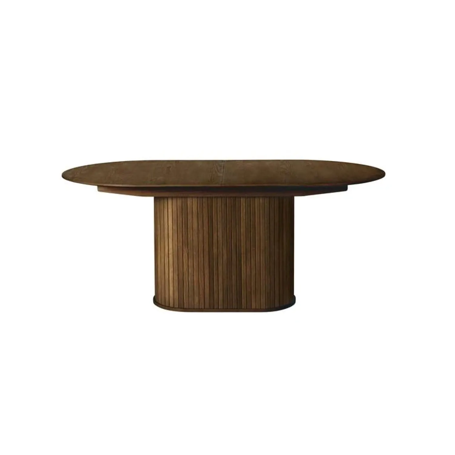 LykkeHome Eettafels|Nita ovale uitschuifbare eettafel donkerbruin 180-230cm