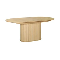 LykkeHome Eettafels|Nita ovale uitschuifbare eettafel naturel 180-230cm