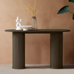 LykkeHome Sidetables|Nita Sidetable Donkerbruin 130cm