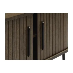 LykkeHome Industriele Kasten|Tv Meubels|Nita Tv meubel donkerbruin 180 cm