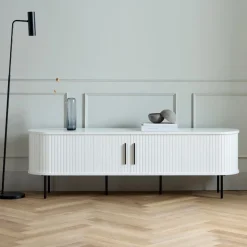 LykkeHome Industriele Kasten|Tv Meubels|Nita TV meubel Wit 180cm