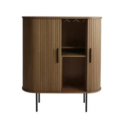 LykkeHome Wijnkasten|Industriele Kasten|Nita Wijnkast Bruin 100cm