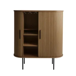 LykkeHome Wijnkasten|Industriele Kasten|Nita Wijnkast Bruin 100cm