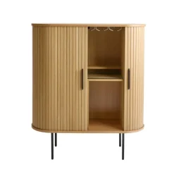 LykkeHome Wijnkasten|Industriele Kasten|Nita Wijnkast Naturel 100cm