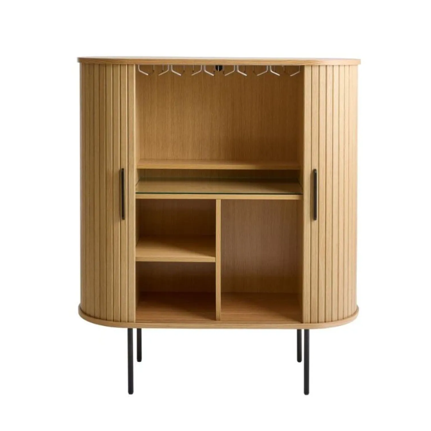 LykkeHome Wijnkasten|Industriele Kasten|Nita Wijnkast Naturel 100cm