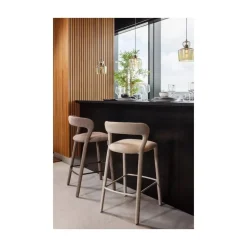 WOOOD Barkrukken|Noble Barstoel Taupe