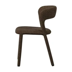 WOOOD Eetkamerstoelen|Noble Eetkamerstoel Donkerbruin Melange