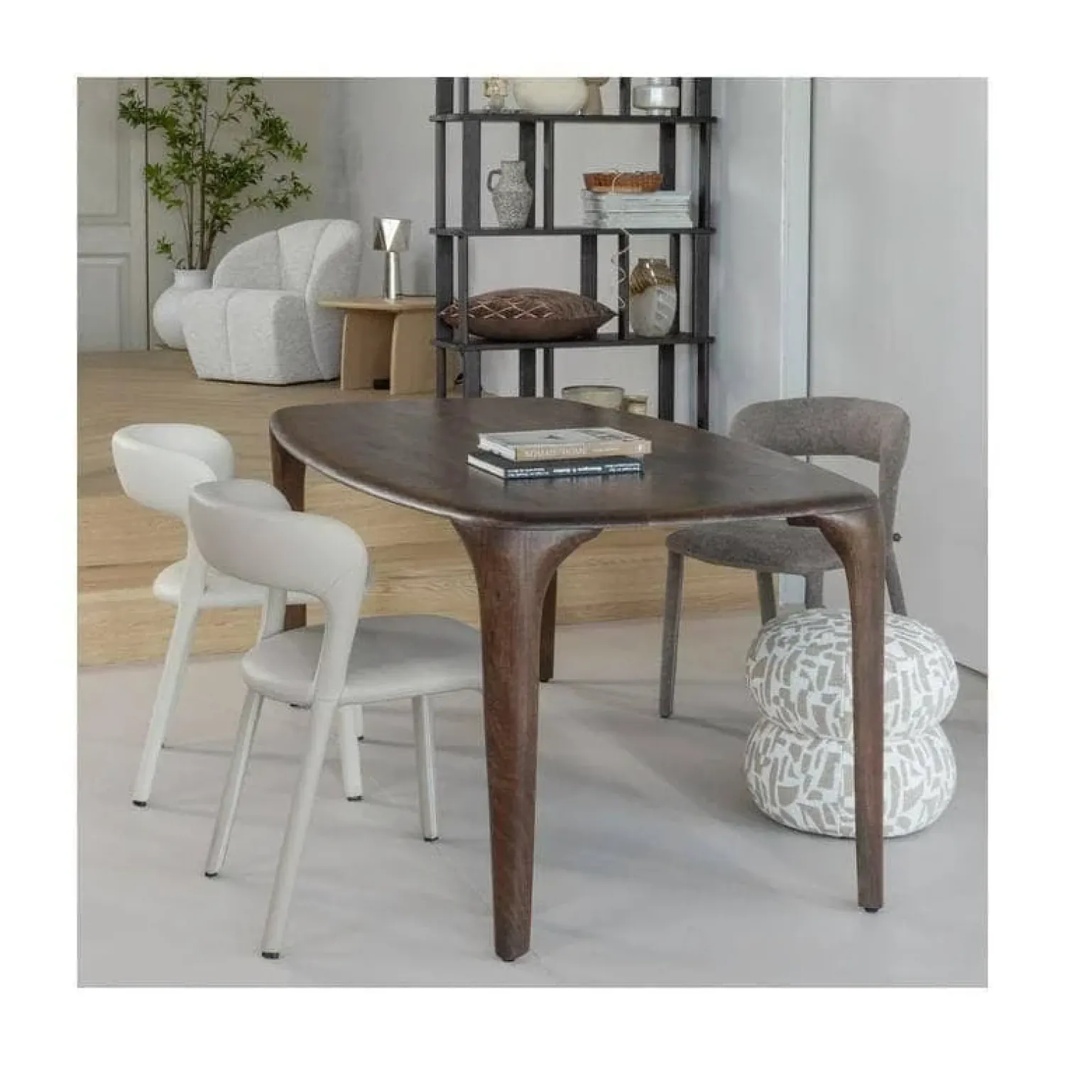 WOOOD Eetkamerstoelen|Noble Eetkamerstoel Leerlook Zand
