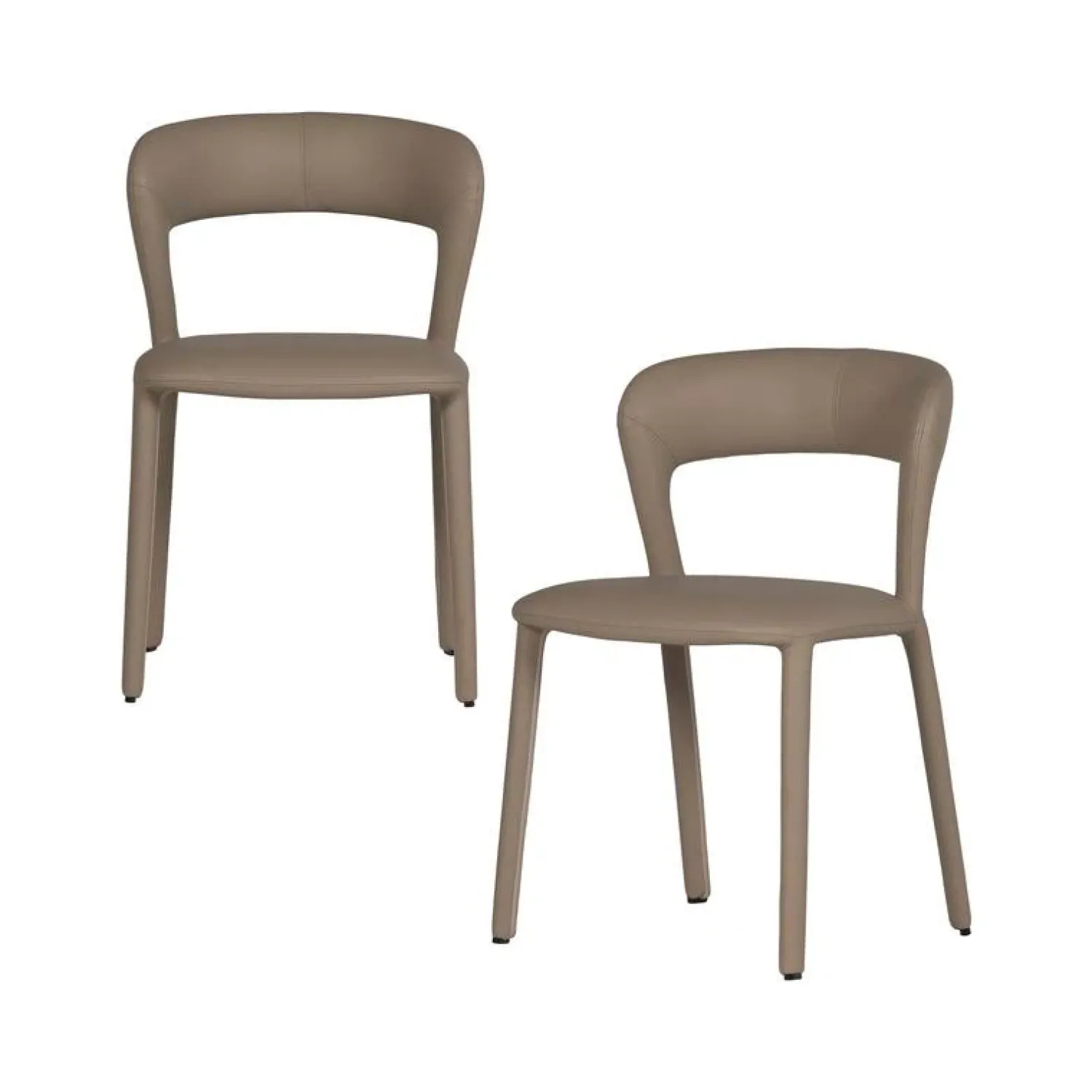 WOOOD Eetkamerstoelen|Noble Eetkamerstoel Leerlook Zand