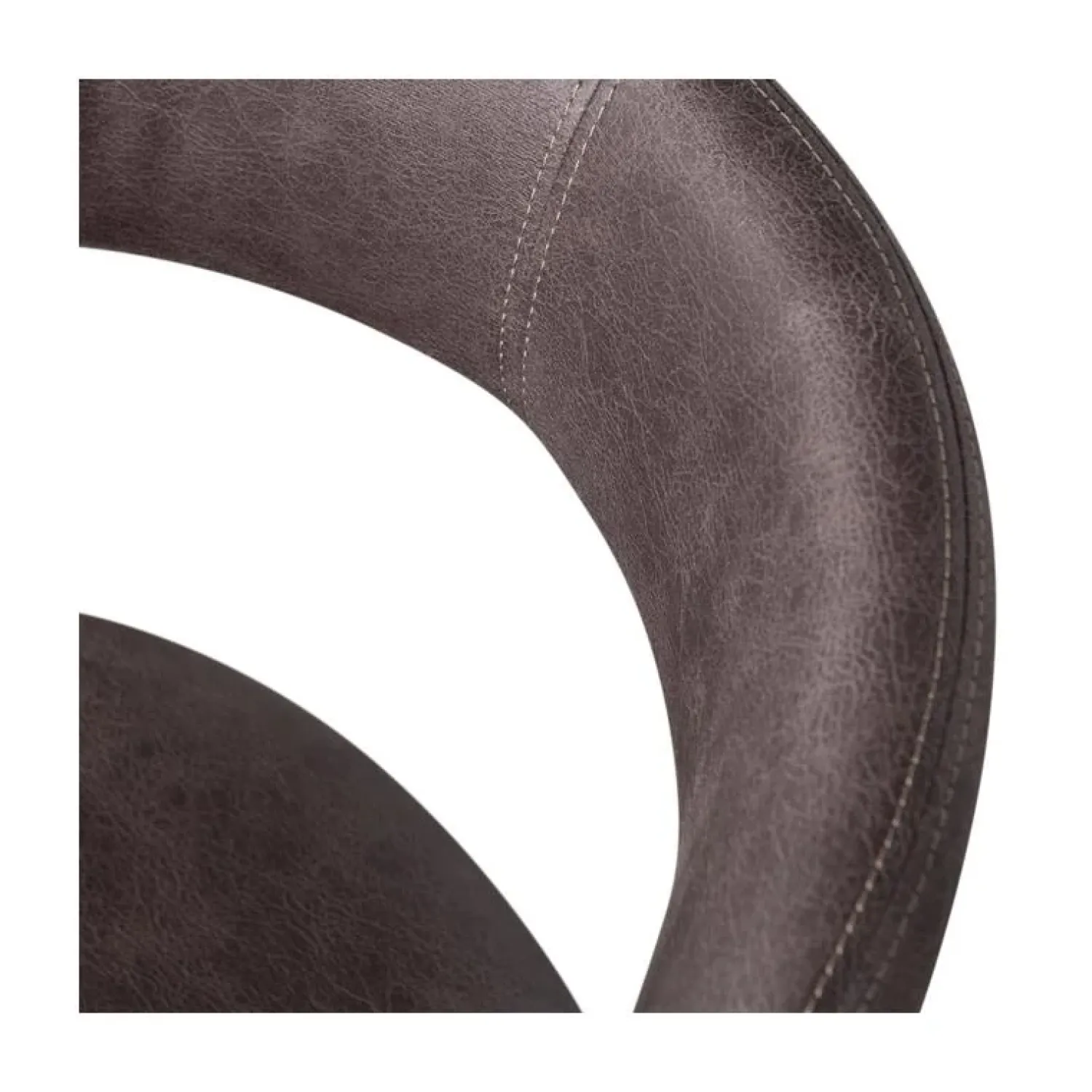 WOOOD Eetkamerstoelen|Noble Eetkamerstoel Leerlook Zwart/Grijs