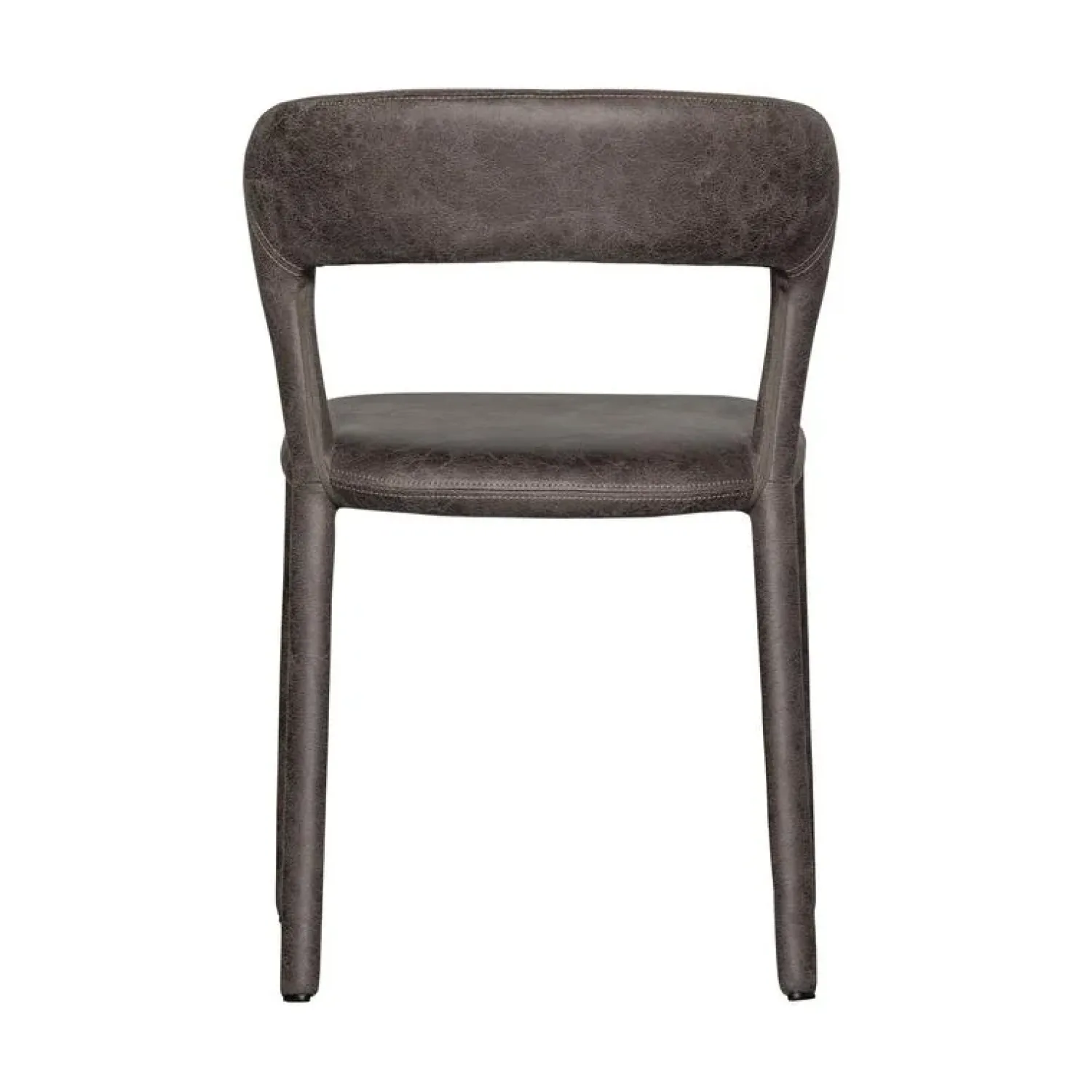 WOOOD Eetkamerstoelen|Noble Eetkamerstoel Leerlook Zwart/Grijs