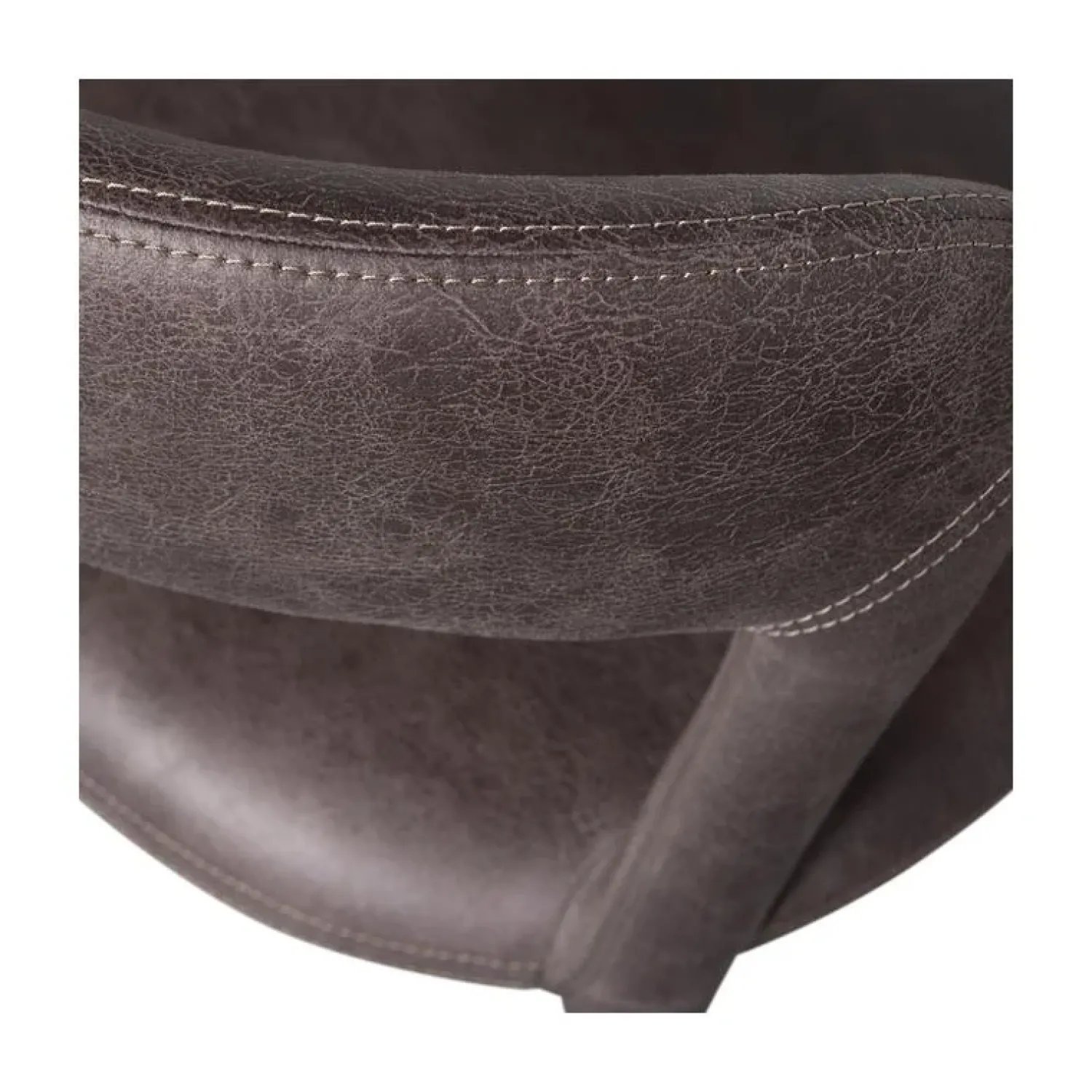 WOOOD Eetkamerstoelen|Noble Eetkamerstoel Leerlook Zwart/Grijs