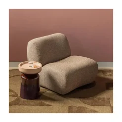 WOOOD Fauteuils|Nomu Fauteuil chenille Lichtbruin