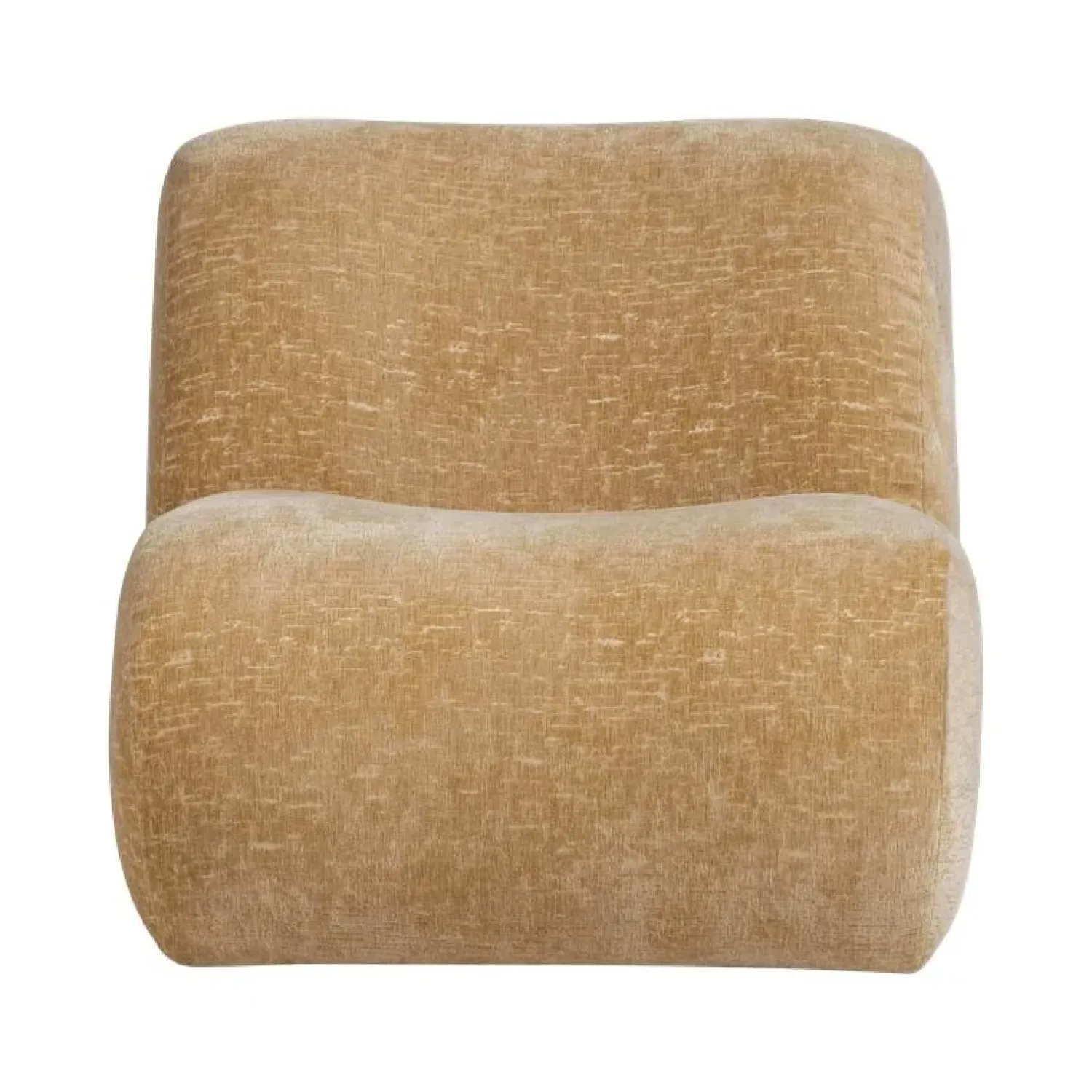 WOOOD Fauteuils|Nomu Fauteuil velvet Lichtgeel