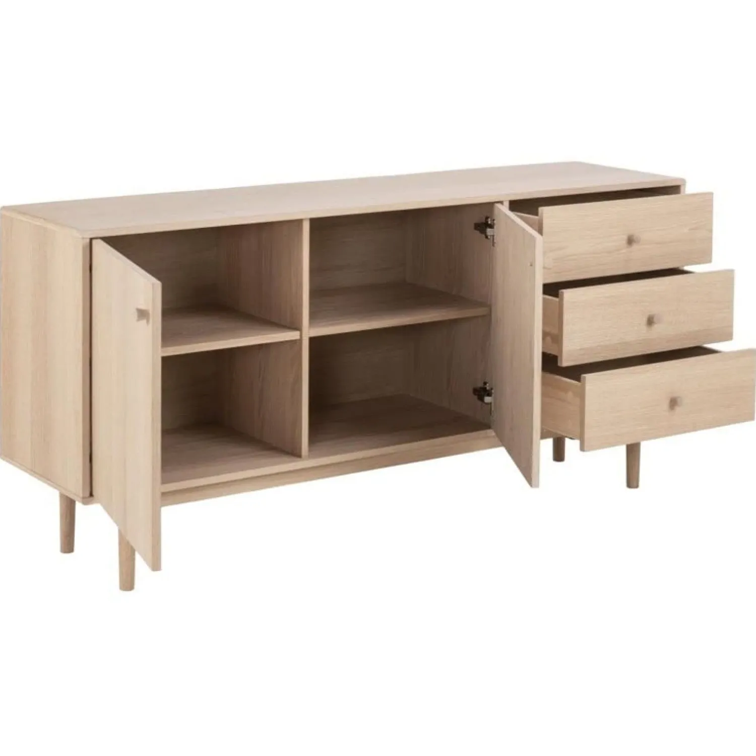 Nordhavn Dressoirs|Industriele Kasten|Nordvik Dressoir Naturel 160cm