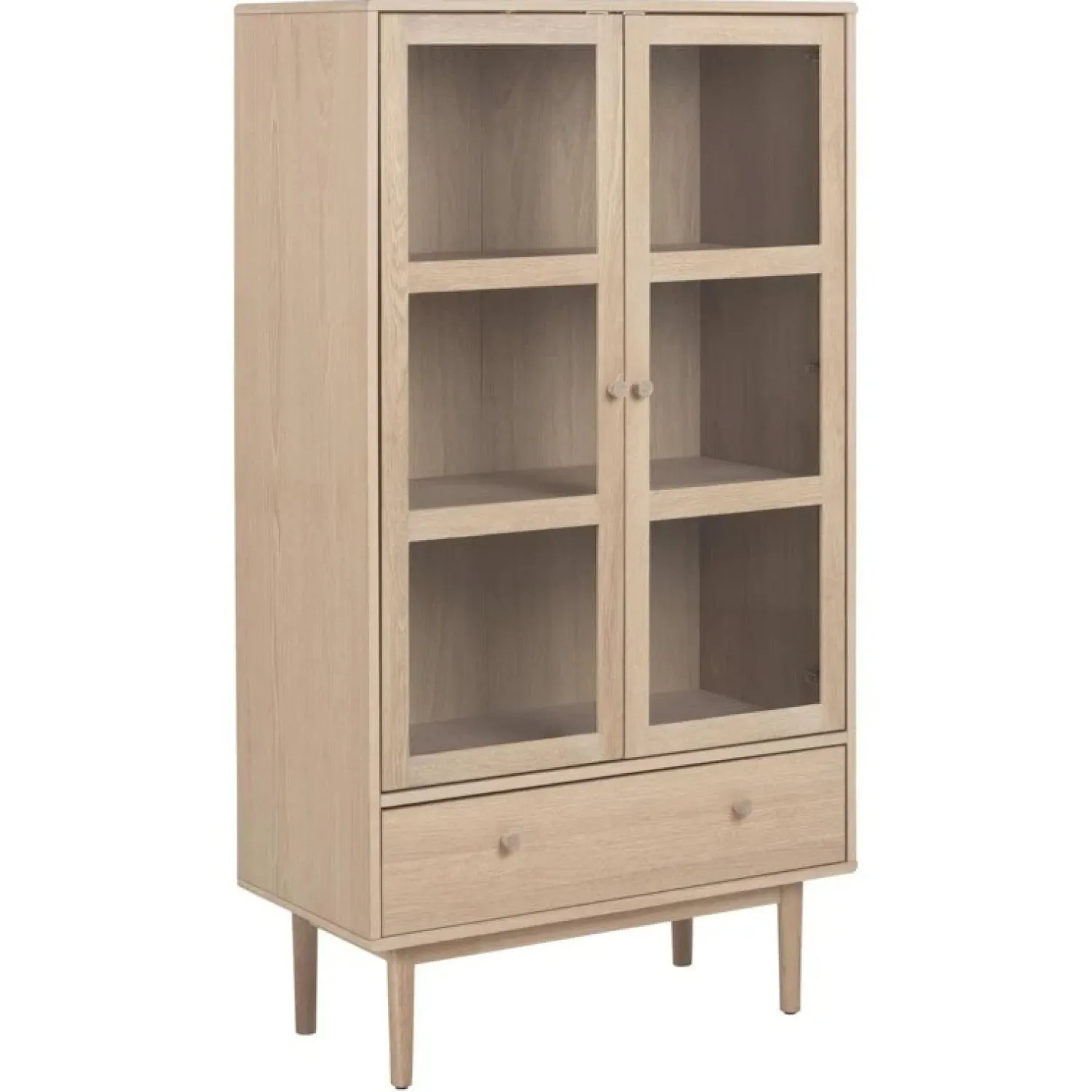 Nordhavn Vitrinekasten|Industriele Kasten|Nordvik Vitrinekast Naturel 80cm