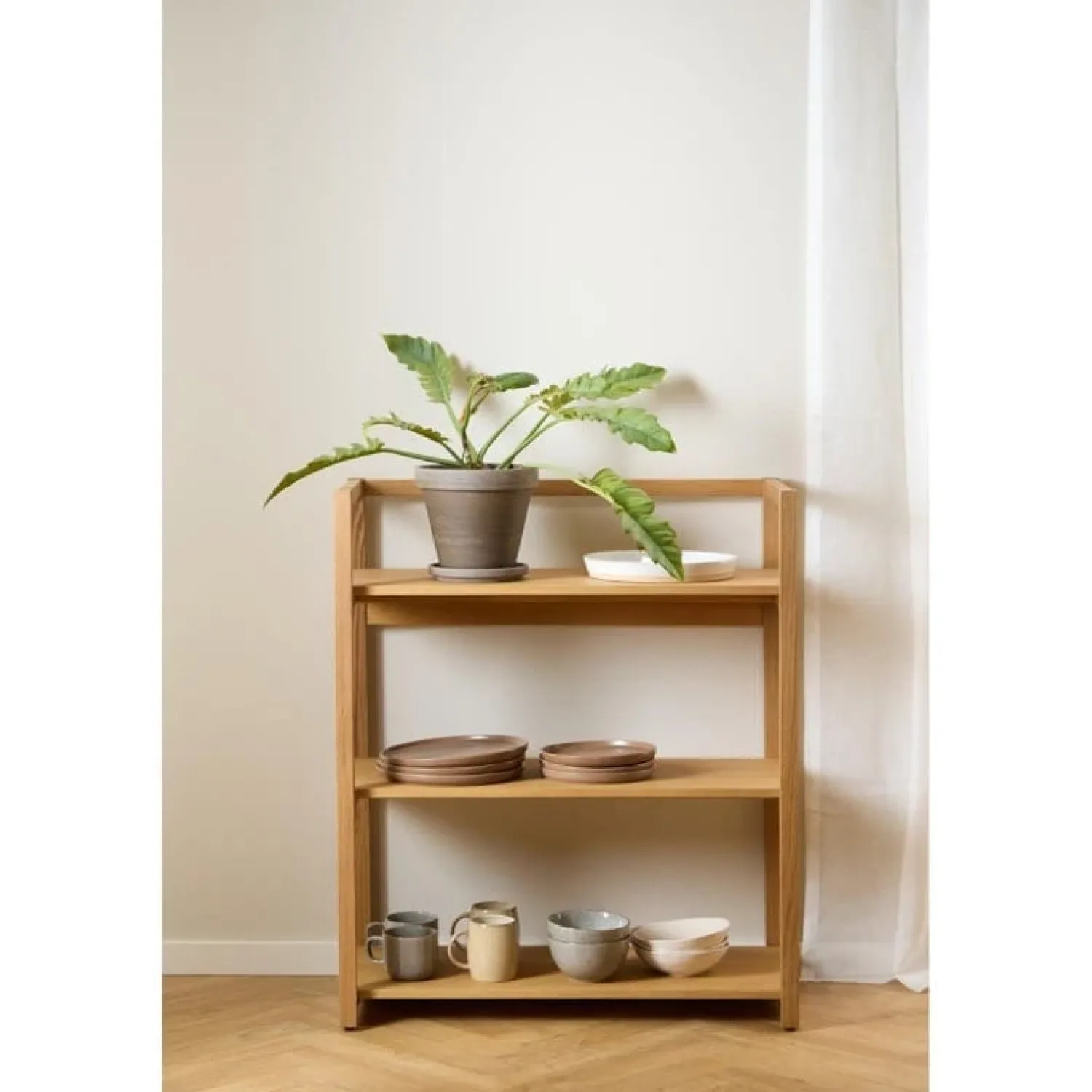 Nordhavn Boekenkasten|Industriele Kasten|Norli Boekenkast Laag Naturel 80cm