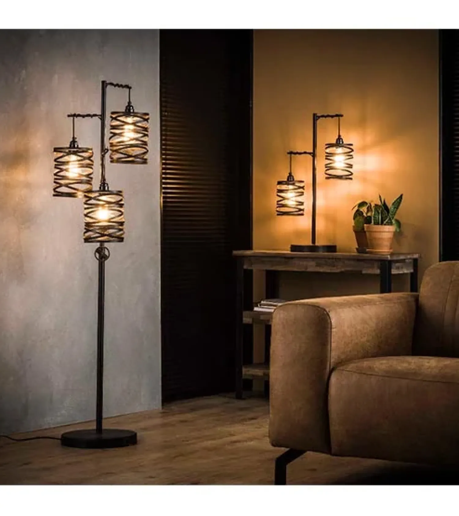 Kalfort Vloerlampen|Norvel vloerlamp 3-lichts
