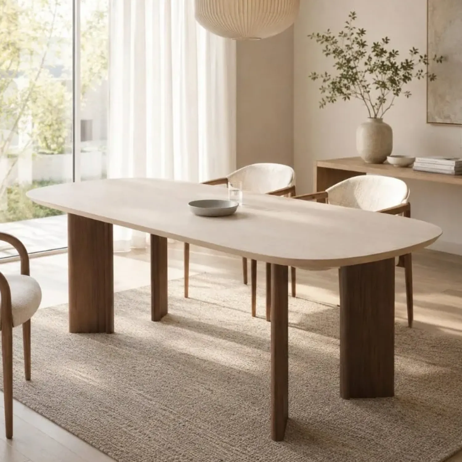 Vane Living Eettafels|Nova Eettafel Deens ovaal Walnoot/Zand 200 cm