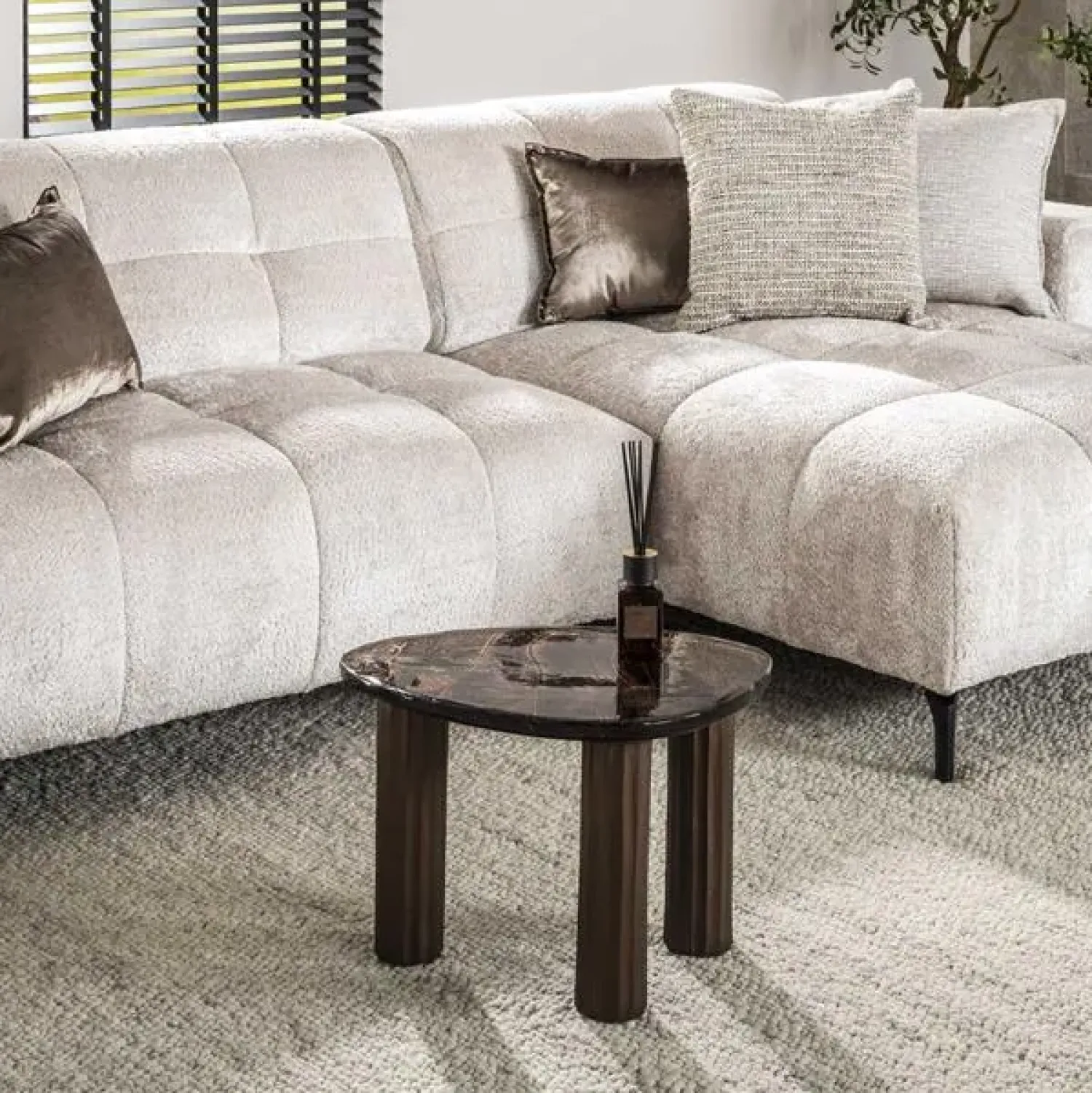 Kalfort Salontafels|Nova Salontafel S Koper / Glas 51cm (Showroommodel)