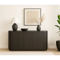 Livingfurn Dressoirs|Industriele Kasten|Novero Dressoir Espresso eiken 170cm