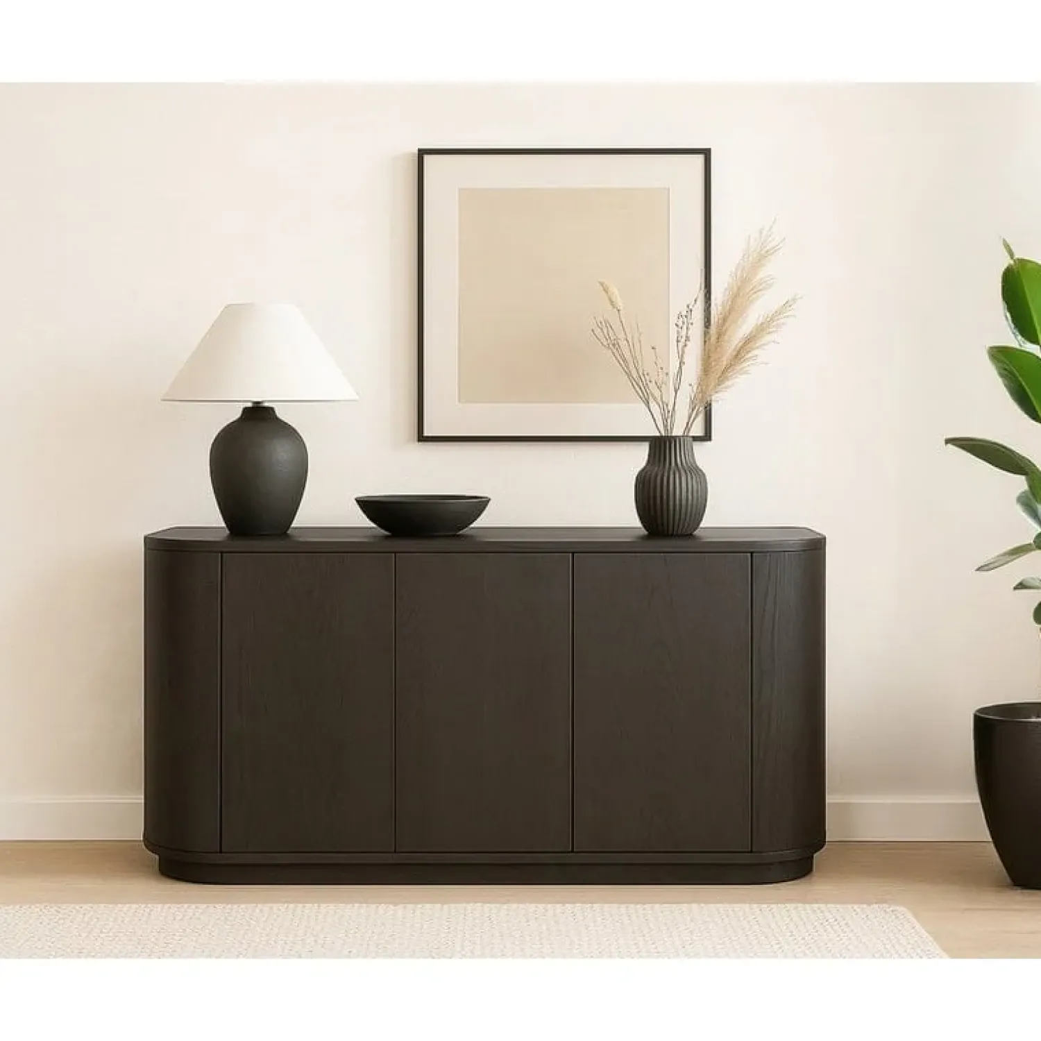Livingfurn Dressoirs|Industriele Kasten|Novero Dressoir Espresso eiken 170cm