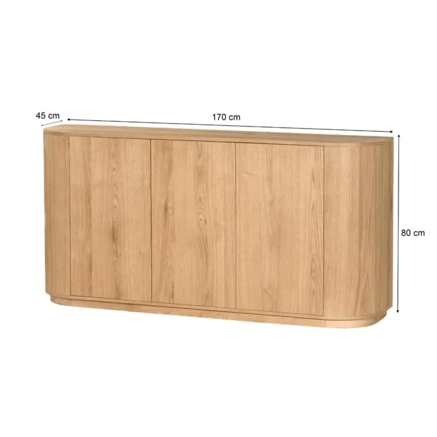 Livingfurn Dressoirs|Industriele Kasten|Novero Dressoir naturel 170cm