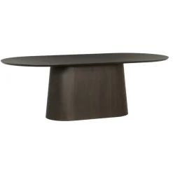 Livingfurn Eettafels|Novero Eettafel Espresso eiken ovaal 230cm