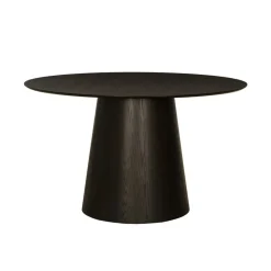 Livingfurn Eettafels|Novero Eettafel rond Espresso eiken 130cm