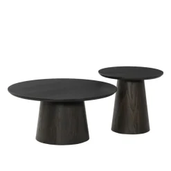 Livingfurn Salontafels|Novero Salontafel Espresso eiken 80cm rond