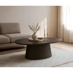 Livingfurn Salontafels|Novero Salontafel Espresso eiken Ovaal 120cm
