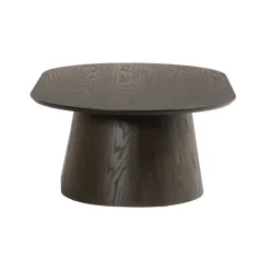 Livingfurn Salontafels|Novero Salontafel Espresso eiken Ovaal 120cm