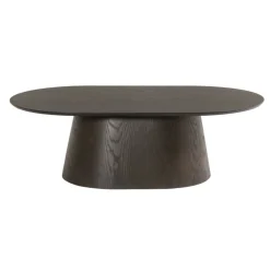 Livingfurn Salontafels|Novero Salontafel Espresso eiken Ovaal 120cm