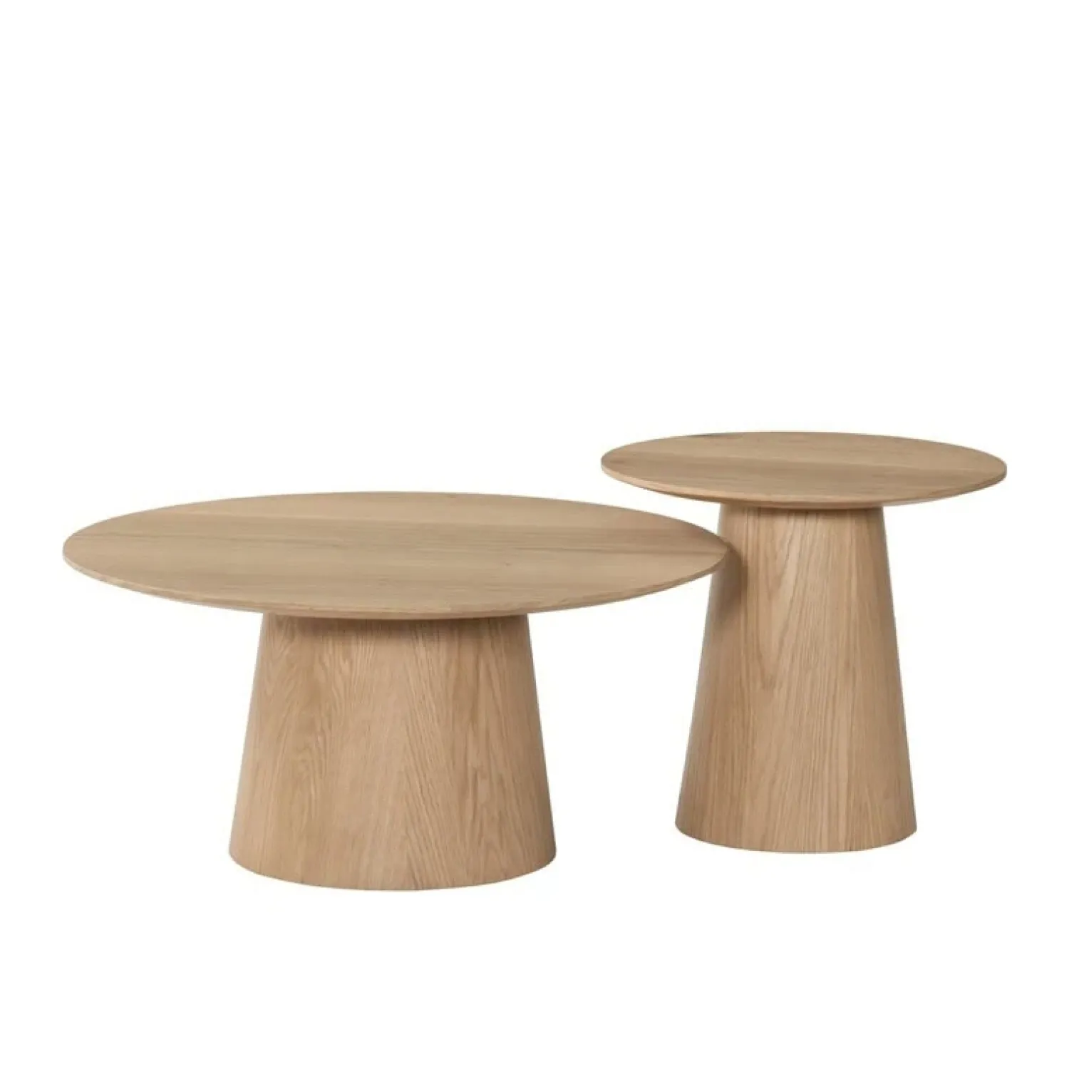 Livingfurn Salontafels|Novero Salontafel naturel eiken 80cm rond