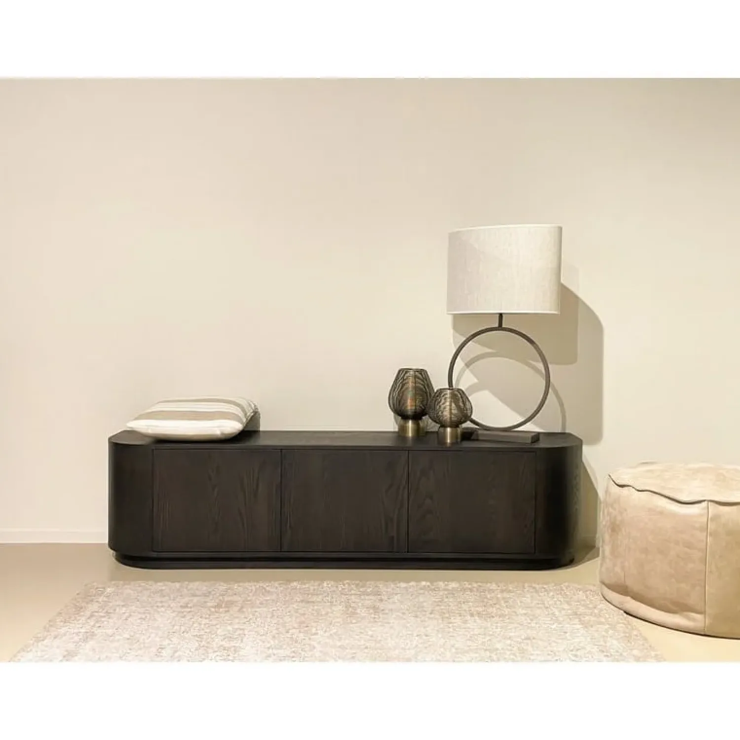 Livingfurn Industriele Kasten|Tv Meubels|Novero Tv meubel Espresso eiken 180cm