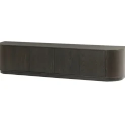 Livingfurn Industriele Kasten|Tv Meubels|Novero Tv meubel Espresso eiken 220cm