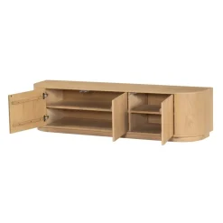 Livingfurn Industriele Kasten|Tv Meubels|Novero Tv meubel naturel eiken 180cm